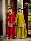 Myra By Sanika Chinon Silk Embroidery Readymade Suits Suppliers In India